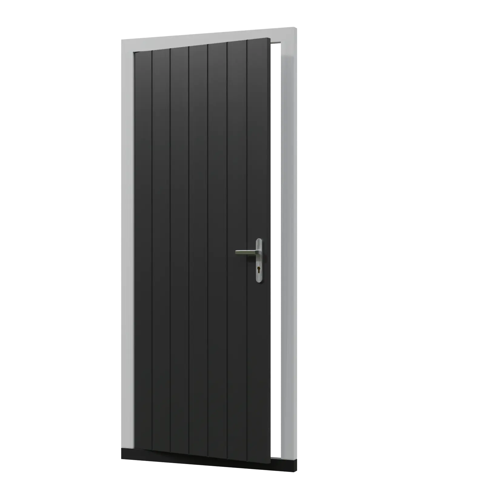 Houten garagedeur met plattegroef