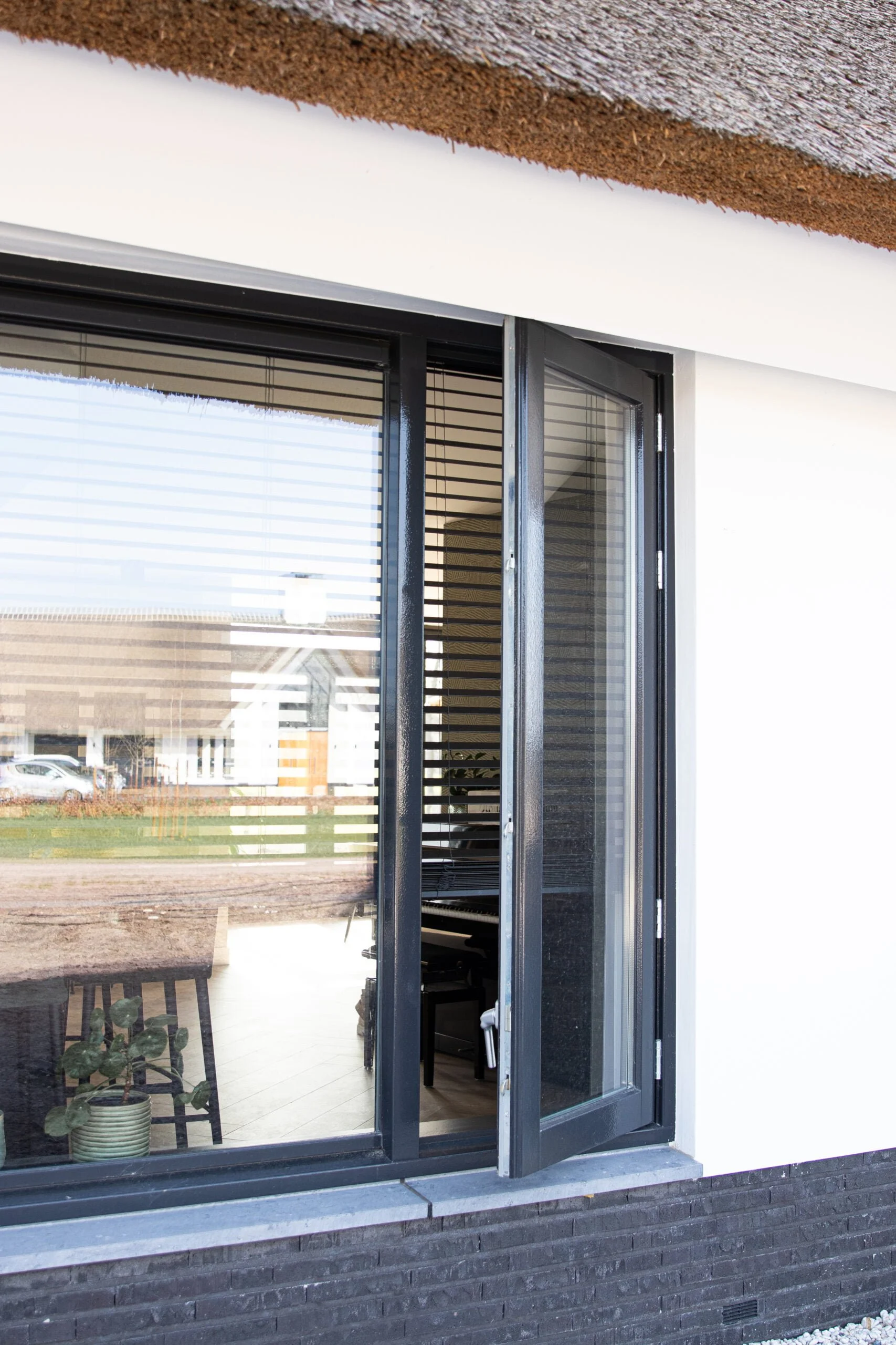 Draairaam met bovenlicht | 2 vakken | hout