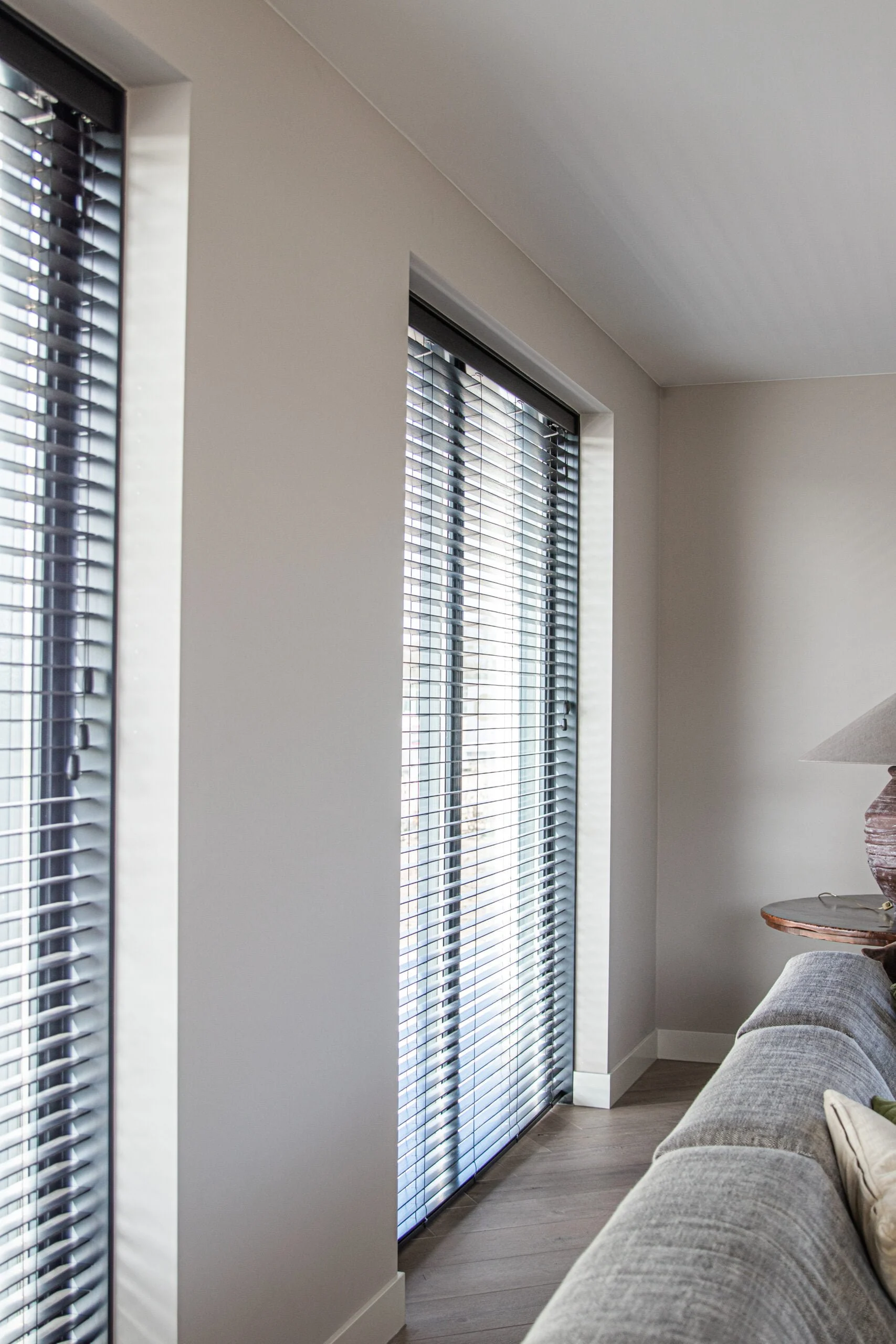 Vast glas | 2 vakken horizontaal | hout