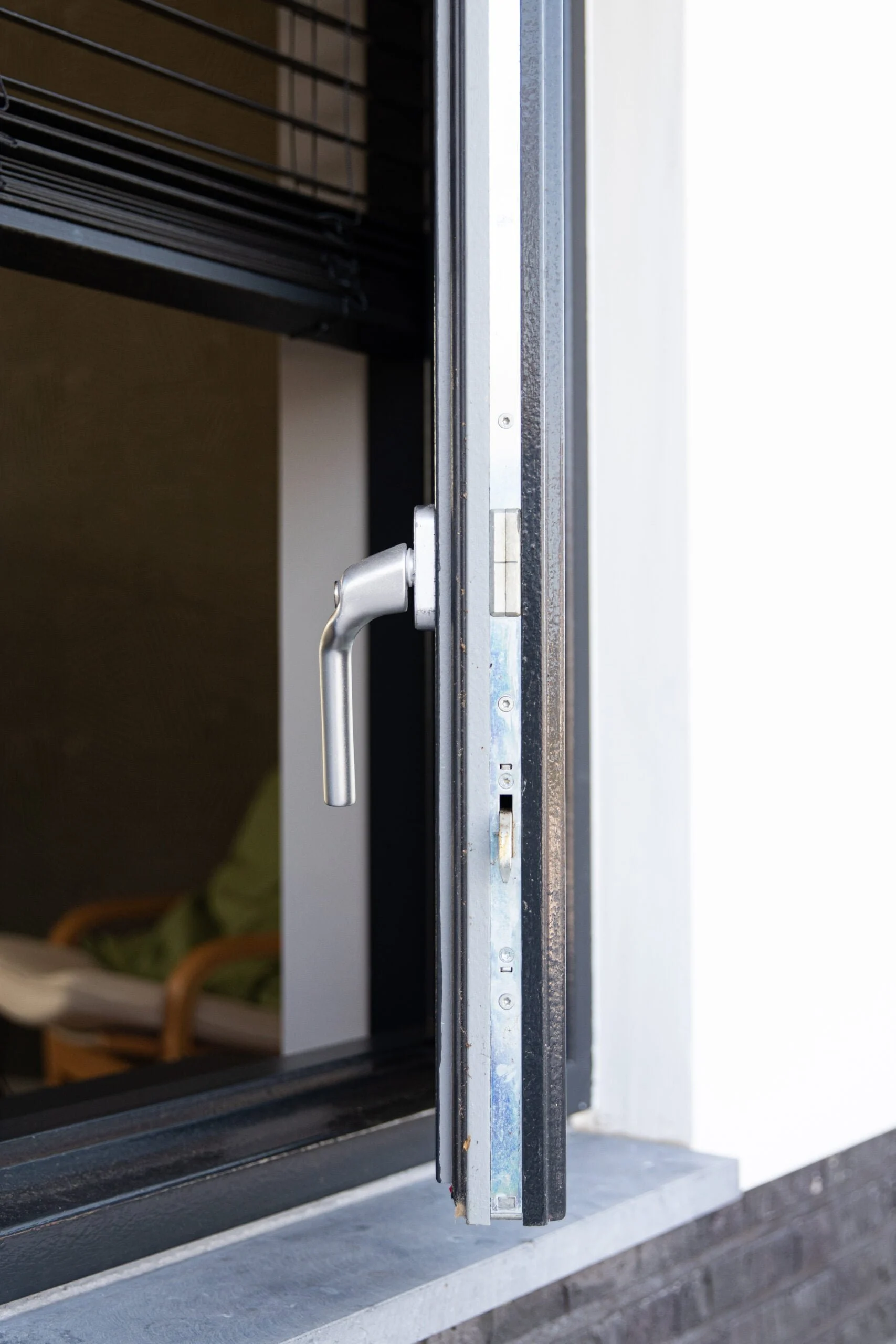 Draairaam (rechts) en vast glas | 2 vakken | hout