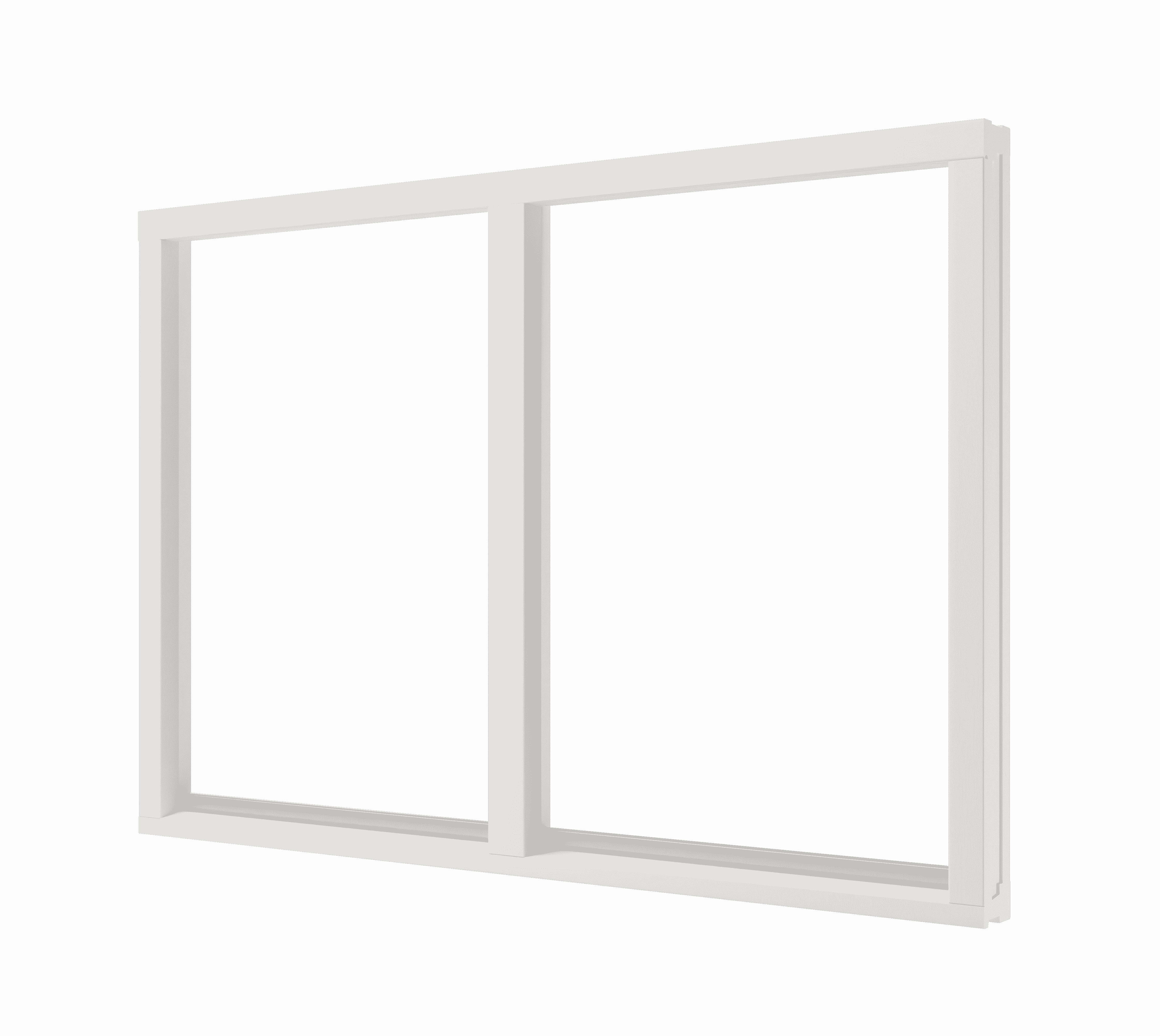 vast glas 2 vakken mahonie