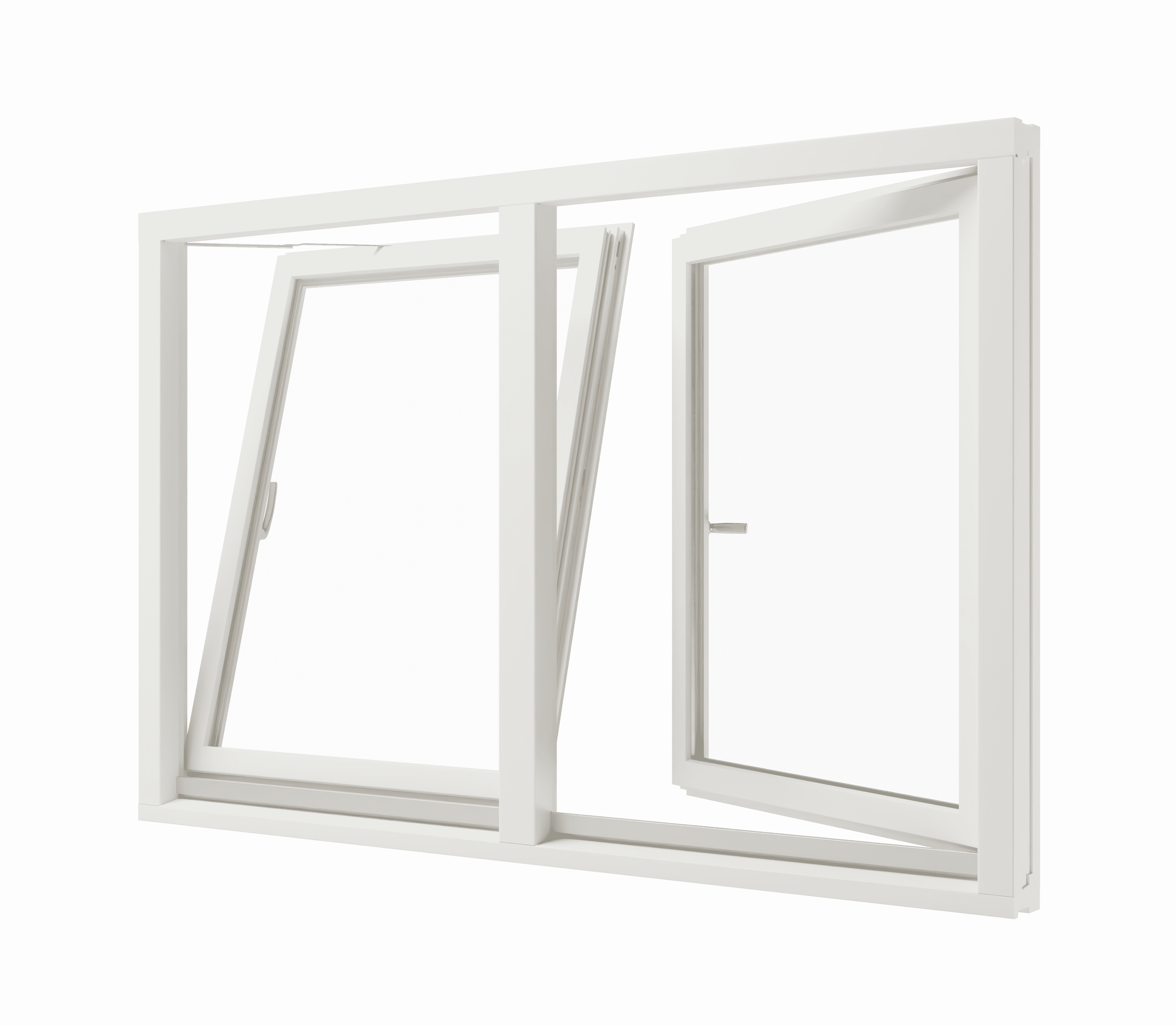 draaikiepraam 2 vakken mahonie