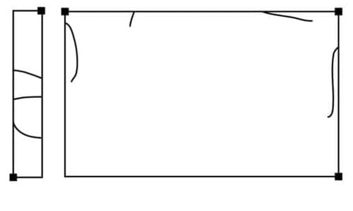 Technische afbeelding van een klembreuk met plaatselijke vervorming door klemspanning in materiaal of verbinding – Toelevering Online