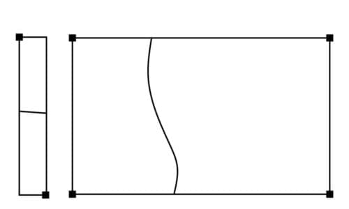 Technische afbeelding van een torsiebreuk als gevolg van verdraaiing of wringing in dragende elementen – Toelevering Online