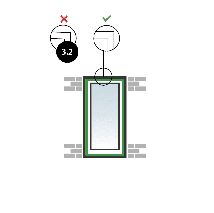 Montagetips: Houten deurkozijn plaatsen met deur. Stap 3.2