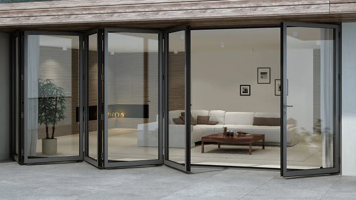 harmonicadeur | vaste loopdeur (buitendraaiend)