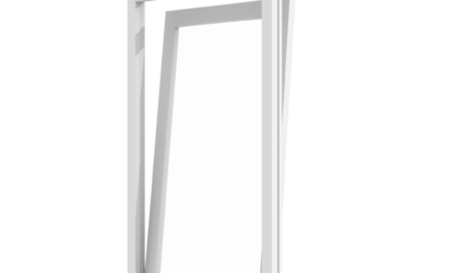 Houten draai-kiepdeur met bovenlicht