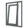 aluminium draaikiepdeur met zijlicht rechts